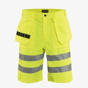 High-Visibility Yellow Work Shorts Size 32